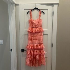 NBD coral pink eyelid dress size small